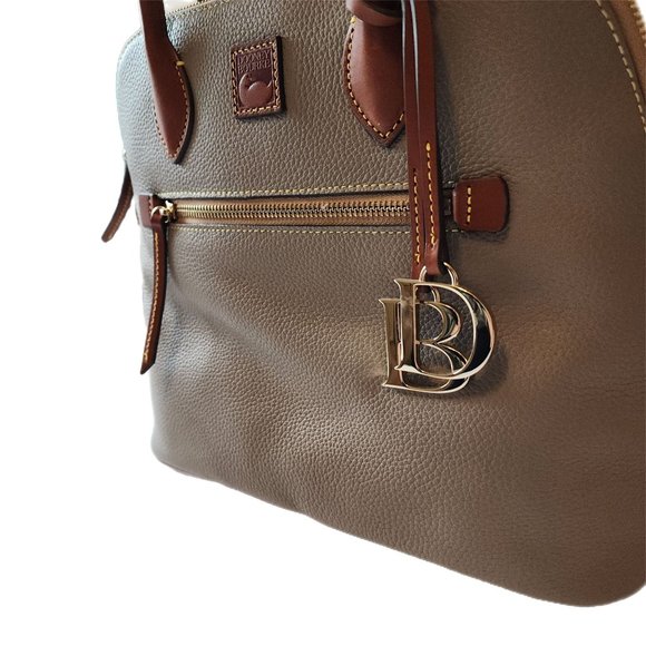 Dooney & Bourke Large Domed Satchel Taupe Purse NWT - Picture 13 of 16